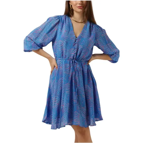 Blaues Destiny Kleid , Damen, Größe: S - Freebird - Modalova