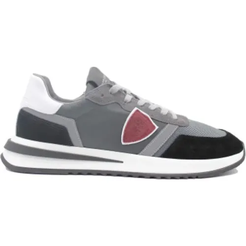 Stilvolle Anthracite Sneakers , Herren, Größe: 43 EU - Philippe Model - Modalova