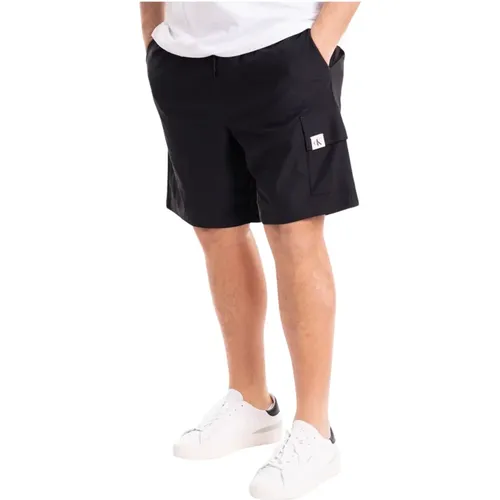 Gewebte Tab Bermuda Shorts , Herren, Größe: M - Calvin Klein Jeans - Modalova