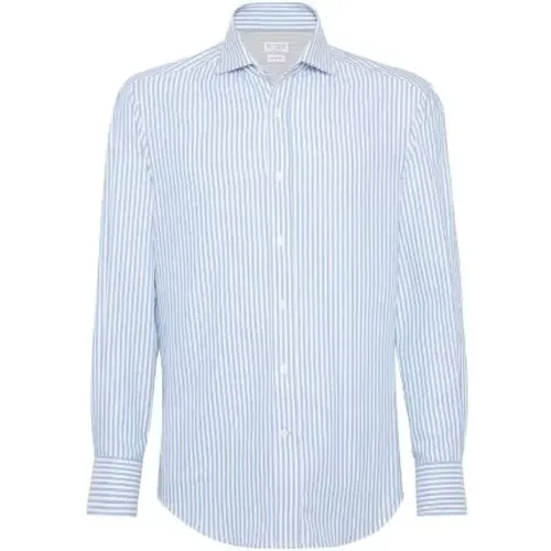 Striped Shirt , male, Sizes: XL - BRUNELLO CUCINELLI - Modalova