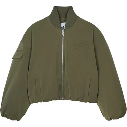 Oversized Bomber Jacket , Damen, Größe: S/M - Ganni - Modalova