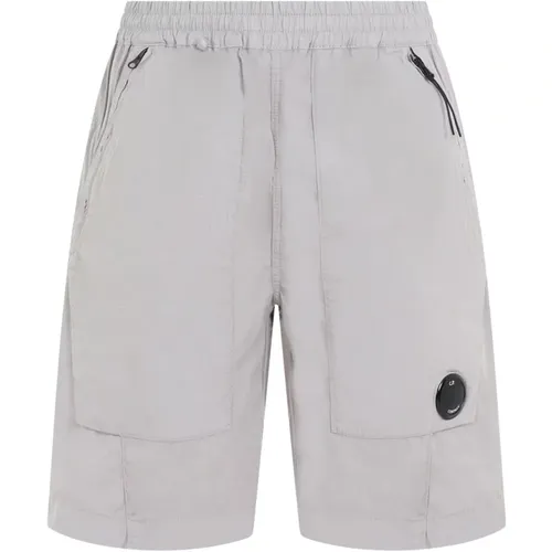 Graue Rip-stop Baumwollshorts - C.P. Company - Modalova