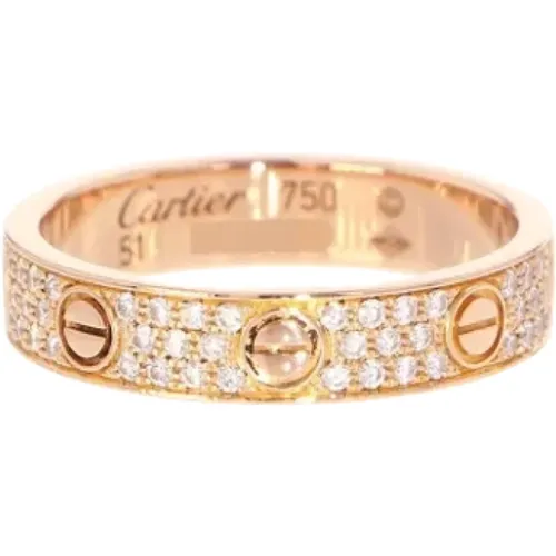 Pre-owned Rose Gold rings , female, Sizes: ONE SIZE - Cartier Vintage - Modalova