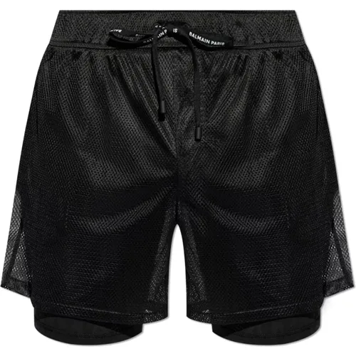 Durchlöcherte Shorts , Herren, Größe: S - Balmain - Modalova