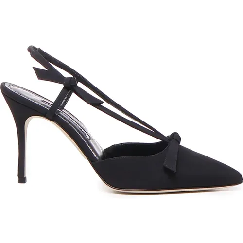 Silk Pointed Mule Sandals , female, Sizes: 6 UK - Manolo Blahnik - Modalova