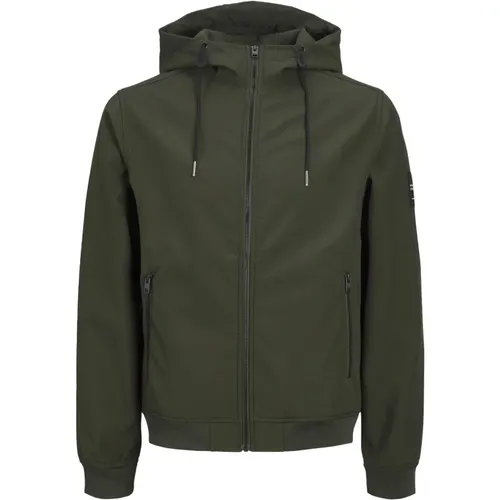 Grüne Jacke mit Reißverschluss , Herren, Größe: 2XL - jack & jones - Modalova