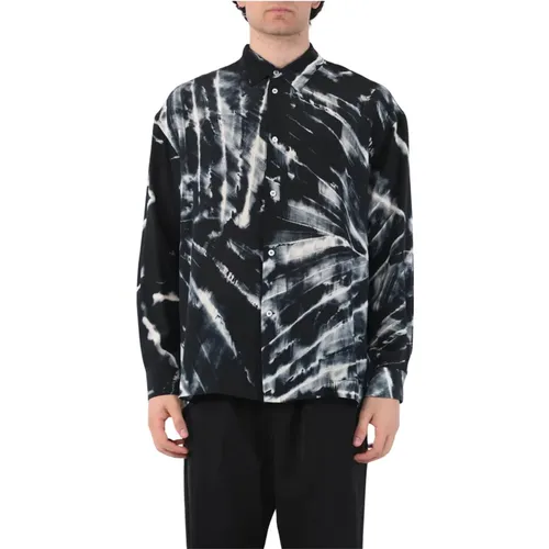 Silk Patterned Oversized Shirt , male, Sizes: L, M, S - Mauro Grifoni - Modalova