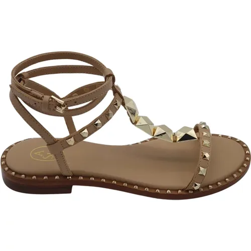 Golden Stud Leather Sandals , female, Sizes: 4 UK - Ash - Modalova