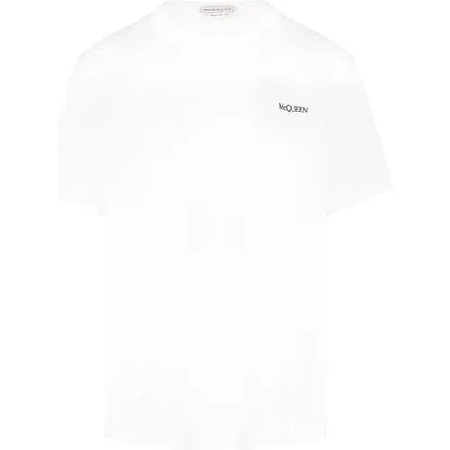 Logo T-Shirt aus mittelschwerem Jersey , Herren, Größe: L - alexander mcqueen - Modalova