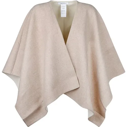 Serra Wide Alpaca Cape Jacket , female, Sizes: ONE SIZE - Max Mara - Modalova