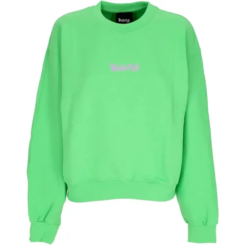 Leichter Crewneck-Sweatshirt mit großem Logo , Damen, Größe: L - Disclaimer - Modalova