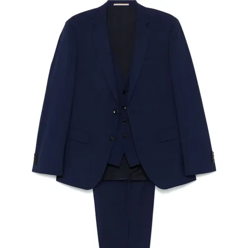 Slim Fit Wool Suit with 2 Buttons , male, Sizes: XL, 2XL, M - Hugo Boss - Modalova