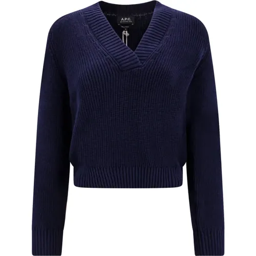 Ribbed Cotton Sweater - Cozy and Stylish , female, Sizes: L - A.p.c. - Modalova