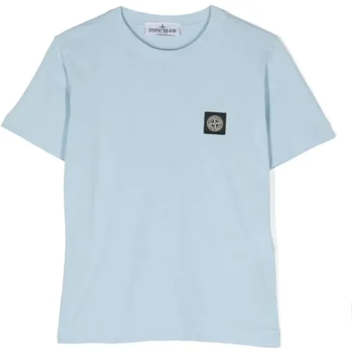 Blau T-shirt mit Compass Rose Patch - Stone Island - Modalova