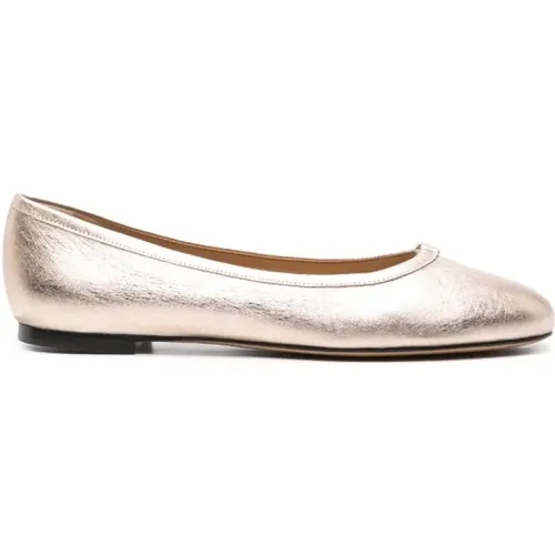 Metallic Ballerina Slip-On Design , Damen, Größe: 39 1/2 EU - Chloé - Modalova