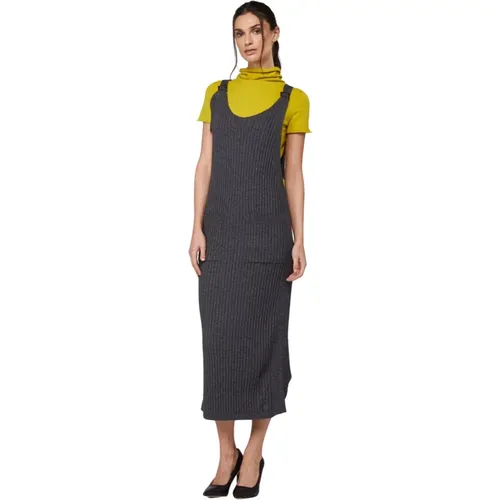 Knit Midi Dress with Adjustable Straps , female, Sizes: S - Twinset - Modalova