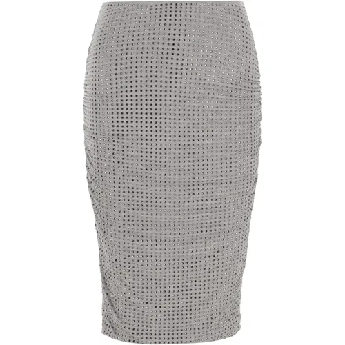 Rhinestone High Waist Skirt , Damen, Größe: XS - pinko - Modalova