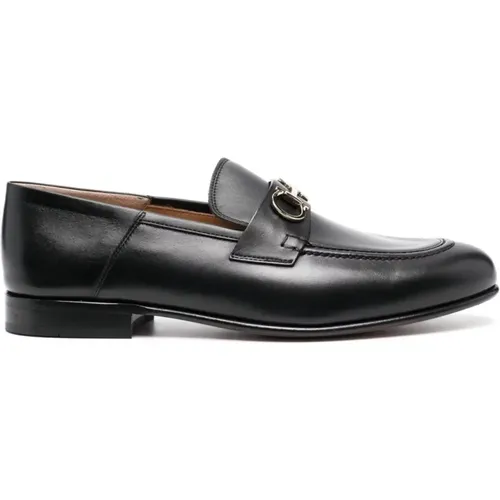 Elegante Schwarze Mokassins - Salvatore Ferragamo - Modalova