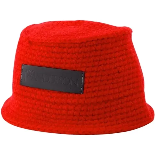 Synthetic Leather Bucket Hat , female, Sizes: ONE SIZE - JW Anderson - Modalova