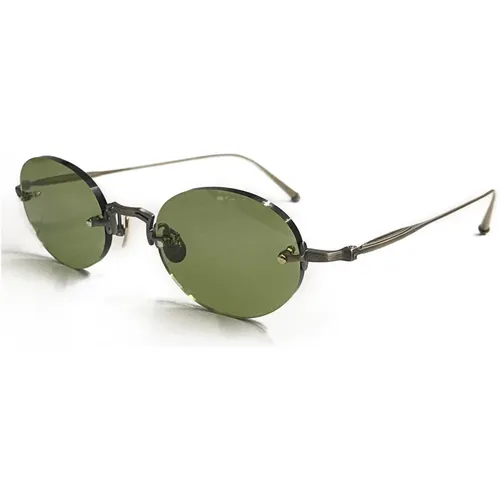 Antique Gold Sunglasses in Sage Green , unisex, Sizes: 47 MM - Matsuda - Modalova