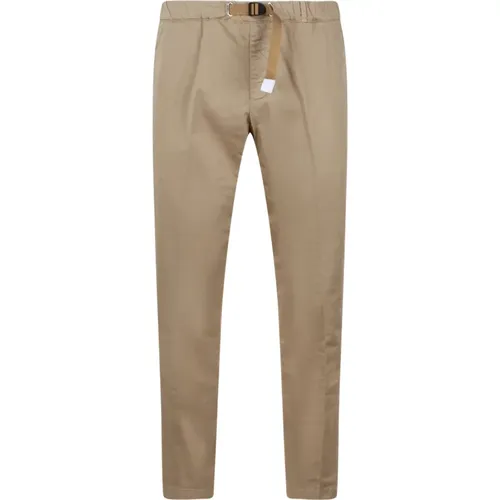 Stretch Cotton Trousers , male, Sizes: S, XL, M, L, XS - White Sand - Modalova