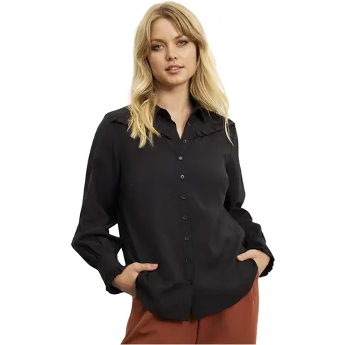 Molly Bluse mit Rüschen-Details , Damen, Größe: 2XL - IN FRONT - Modalova