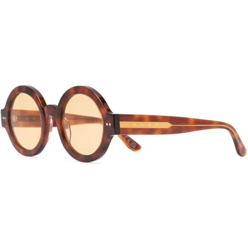 Blonde Havana Sunglasses , unisex, Sizes: 50 MM - Marni - Modalova