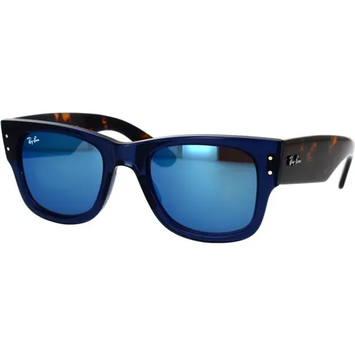 Ikonoische Mega Wayfarer Sonnenbrille Blau Verspiegelt - Ray-Ban - Modalova