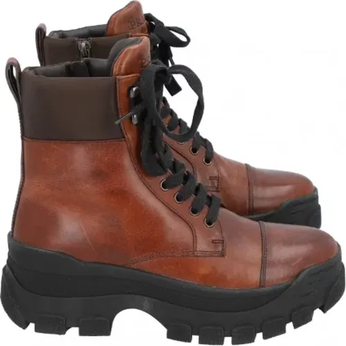 Pre-owned Leather boots , female, Sizes: 6 1/2 UK - Prada Vintage - Modalova
