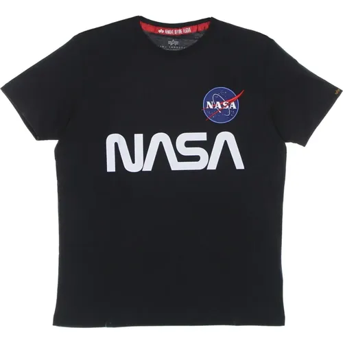 Nasa Reflektierendes T-Shirt Blau - alpha industries - Modalova