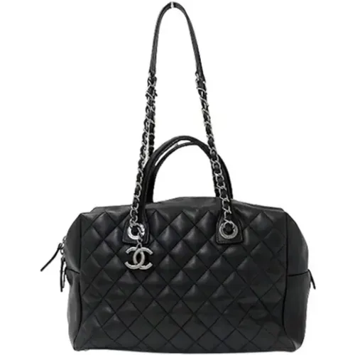 Gebrauchte Schwarze Leder Chanel Matelassé Tasche - Chanel Vintage - Modalova