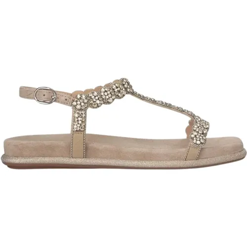 Sparkling flat sandal , female, Sizes: 5 UK - Alma en Pena - Modalova