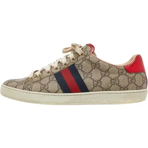 Pre-owned Coated canvas sneakers , female, Sizes: 5 UK - Gucci Vintage - Modalova