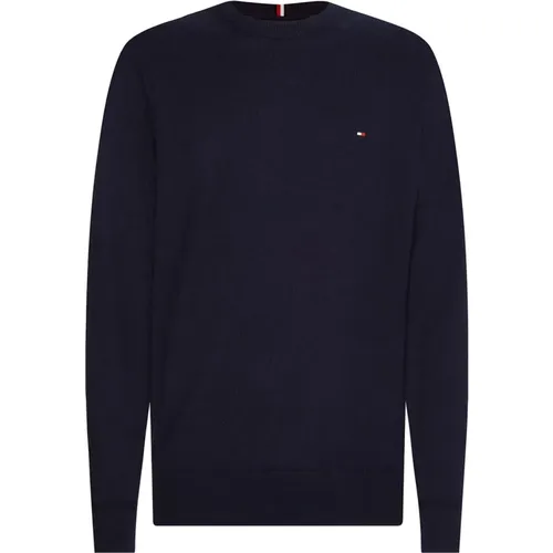 Luxuriöser Cashmere Crew Neck Pullover , Herren, Größe: L - Tommy Hilfiger - Modalova