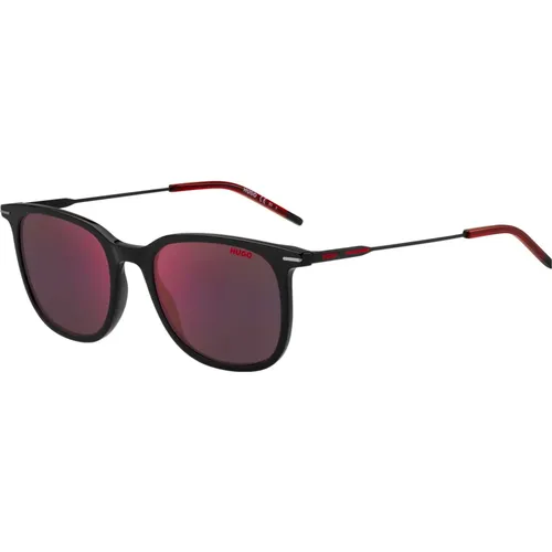 Black/Grey Red Sonnenbrillen , Herren, Größe: 52 MM - Hugo Boss - Modalova