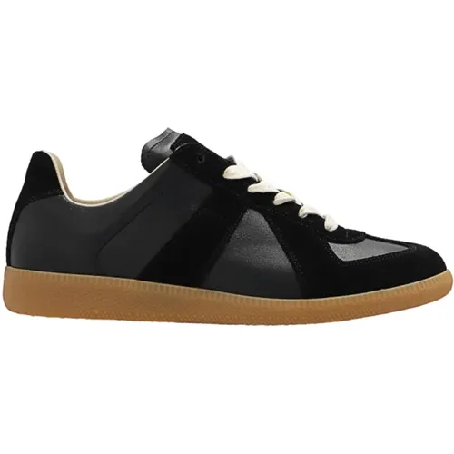 Schwarze Replica Leder Sneakers , Damen, Größe: 35 EU - Maison Margiela - Modalova