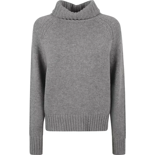 Rollkragen Woll-Kaschmir Sweatshirt , Damen, Größe: L - allude - Modalova