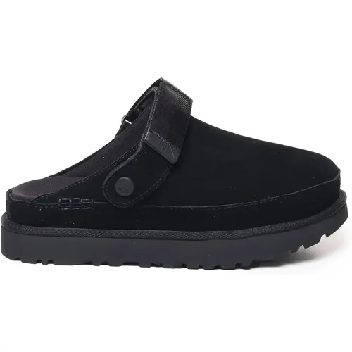 Schwarze Wildleder Slip-On Sandalen , Damen, Größe: 38 EU - Ugg - Modalova