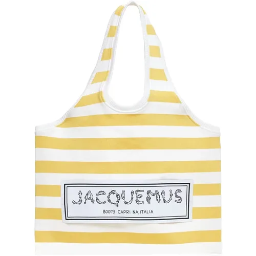 Gestreifte Strick-Tote-Tasche - Jacquemus - Modalova