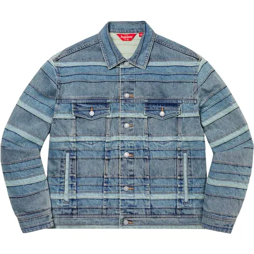 Layered Denim Trucker Jacket , male, Sizes: 2XL - Supreme - Modalova