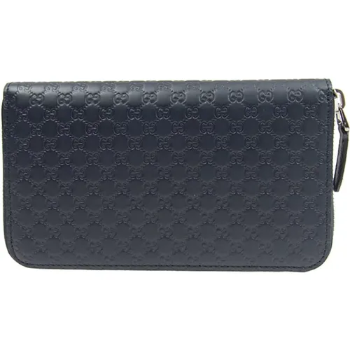 Leather Men's Wallet with Zipper , female, Sizes: ONE SIZE - Gucci - Modalova