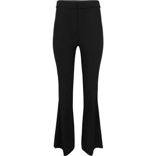 Schwarze Crop Flare Baumwollhose , Damen, Größe: L - Vince - Modalova