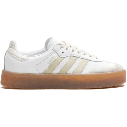 Beige//Gum Samba Style Sneakers , female, Sizes: 3 UK, 6 UK, 5 1/2 UK, 6 1/2 UK - Adidas - Modalova