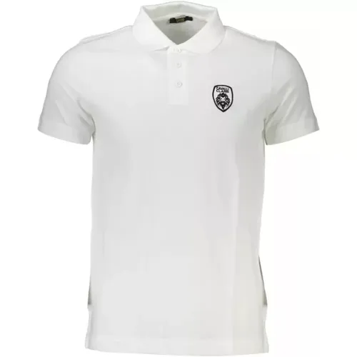 Elegantes weißes besticktes Poloshirt , Herren, Größe: M - Cavalli Class - Modalova