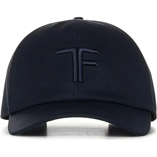 Blaue Hüte mit Verstellbarem Lederriemen , Herren, Größe: L - Tom Ford - Modalova
