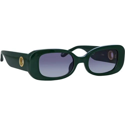 Handcrafted Acetate Sunglasses with Zeiss Lenses , female, Sizes: 52 MM - Linda Farrow - Modalova