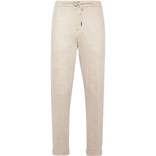 Linen Cotton Casual Trousers , male, Sizes: XL, 2XL, L - Billionaire - Modalova