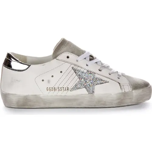 Sporty Glitter Trainers Silver Women , female, Sizes: 5 UK - Golden Goose - Modalova