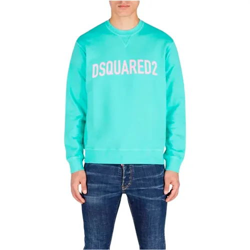 Cooler Grüner Pullover , Herren, Größe: L - Dsquared2 - Modalova