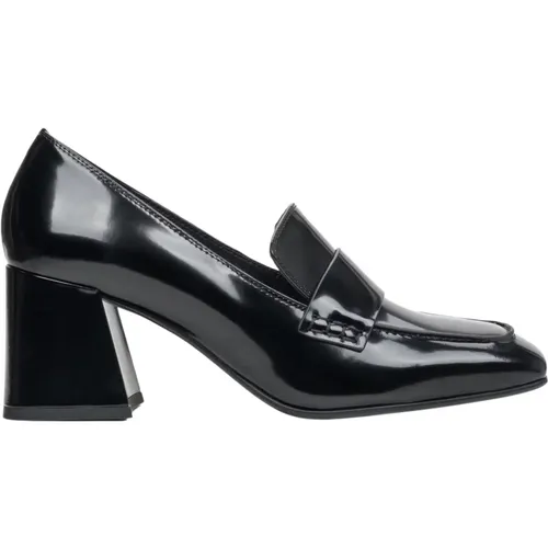 Damen Schwarze Lackleder Blockabsatz Pumps Er00113582 , Damen, Größe: 36 EU - Estro - Modalova